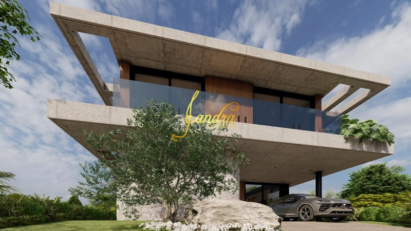 Sobrado em obra com 391m2 no condomínio Sense Beira lago