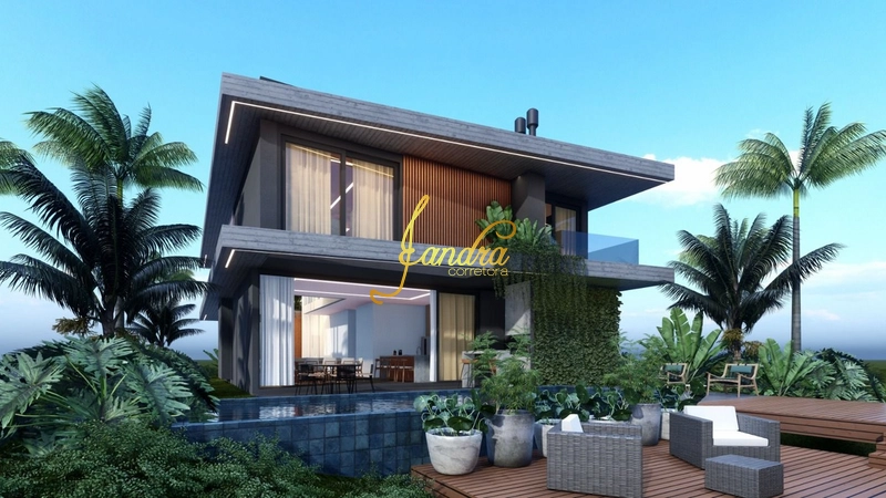 Sobrado  com 04 suítes mobiliado e piscina aquecida