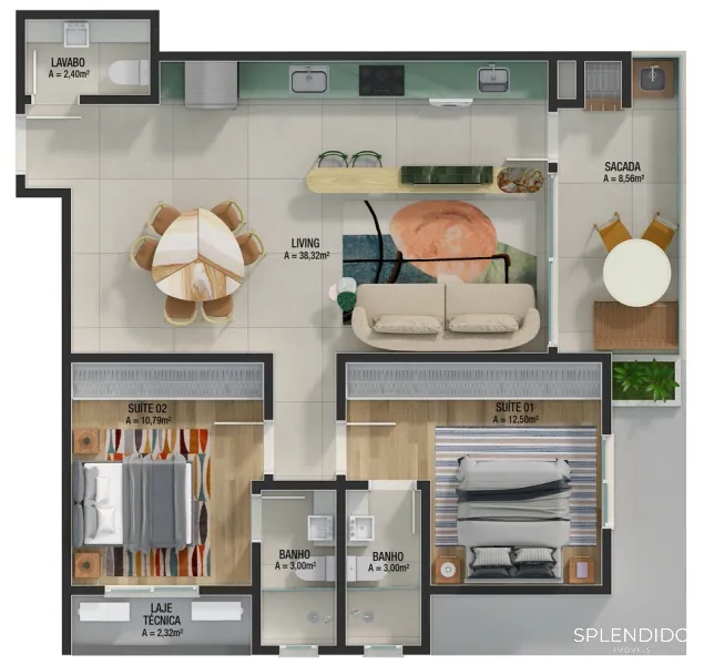 Apartamento de 2 Suítes no Edifício Brava Ocean - Praia Brava: 19ª foto da galeria de imagens do imóvel