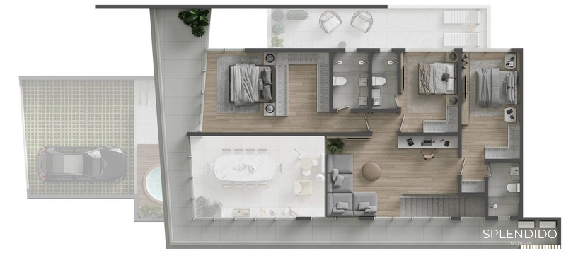 Apartamento Garden no Edifício Sense na Praia Brava: 10ª foto da galeria de imagens do imóvel