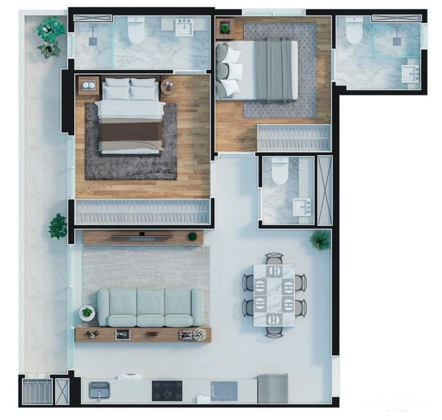Apartamento no Edifício Sky Brava na Praia Brava: 22ª foto da galeria de imagens do imóvel