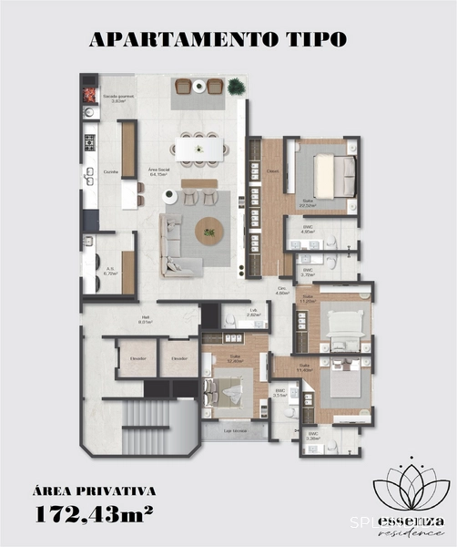 Apartamento no Edifício Essenza Residence em Balneário Camboriú: 10ª foto da galeria de imagens do imóvel