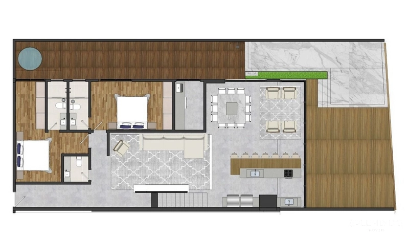 Apartamento Garden no Edifício Sunrise na Praia Brava: 18ª foto da galeria de imagens do imóvel