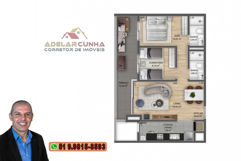 Apartamento à venda em Gramado com 2 dormitórios sendo 1 Suíte: 22ª foto da galeria de imagens do imóvel