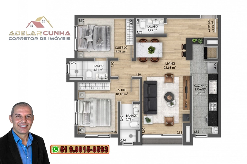 Apartamento à venda em Gramado com 2 dormitórios sendo 1 Suíte: 18ª foto da galeria de imagens do imóvel