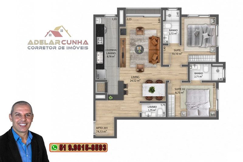 Apartamento à venda em Gramado com 2 dormitórios sendo 1 Suíte: 19ª foto da galeria de imagens do imóvel