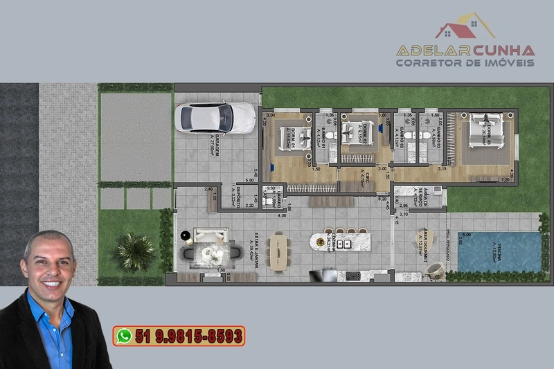 Casa com 3 Suítes à Venda em Estância Velha: 11ª foto da galeria de imagens do imóvel