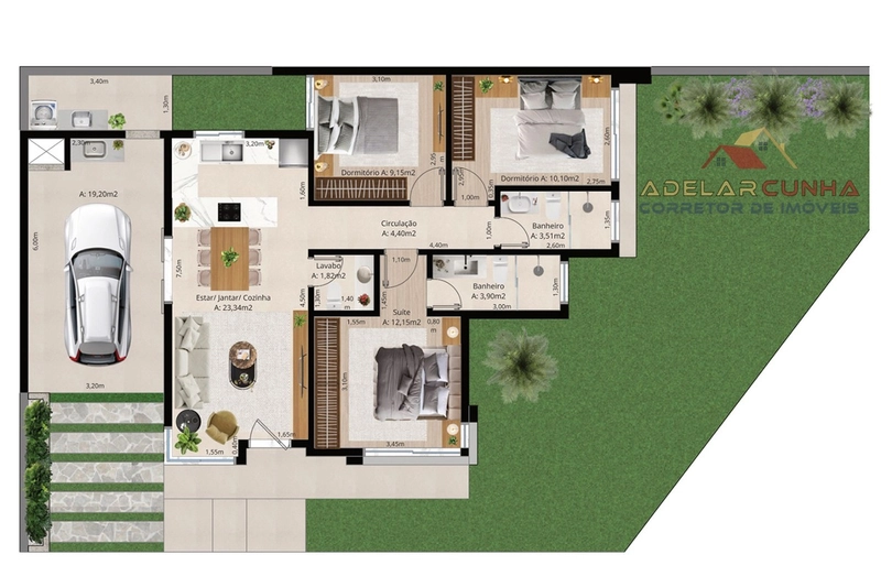 Casa de Esquina com 3 dormitórios sendo 1 Suíte à VENDA em Campo Bom: 60ª foto da galeria de imagens do imóvel