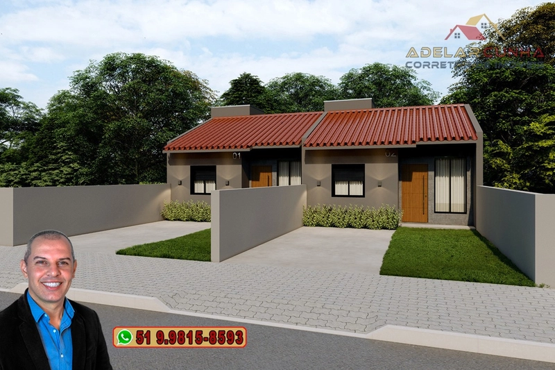 Casa com 2 dormitórios à VENDA em Campo Vicente – Nova Hartz: 1ª foto da galeria de imagens do imóvel