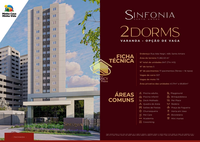 SINFONIA EMCCAMP | Apartamentos de 2 dormitórios em Santo Amaro | McMv: 5ª foto da galeria de imagens do imóvel
