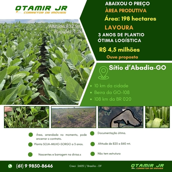 Fazenda para LAVOURA à venda em Goiás - Sítio d'Abadia: 2ª foto da galeria de imagens do imóvel