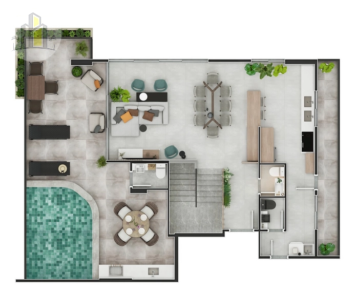 Cobertura à venda no Canto do Forte 230 m² privativos no Le Jardin: 13ª foto da galeria de imagens do imóvel