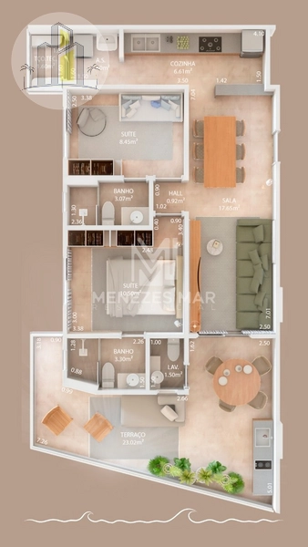 Apartamento de frente mar com 2 dorms, Guilhermina: 17ª foto da galeria de imagens do imóvel