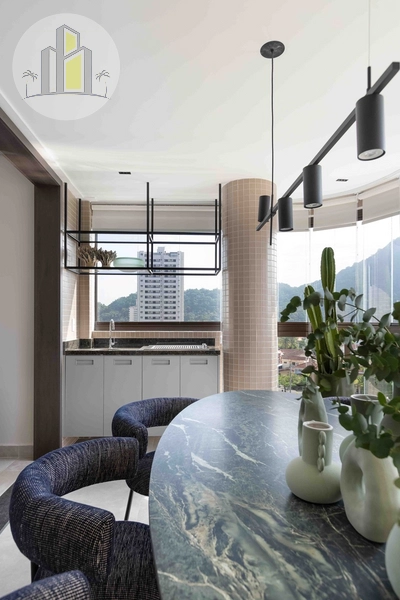 Apartamento mobiliado de alto padrão com 3 suítes no Canto do Forte: 2ª foto da galeria de imagens do imóvel