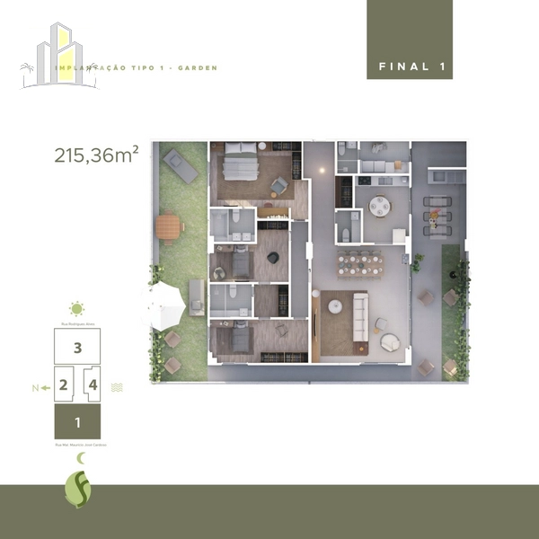 Apartamento Garden de 201m² 3 Dormitórios | Canto do Forte: 17ª foto da galeria de imagens do imóvel