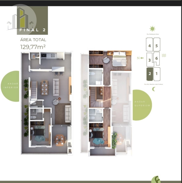 Lançamento Duplex com 3 Suítes – 129m² no Canto do Forte: 3ª foto da galeria de imagens do imóvel