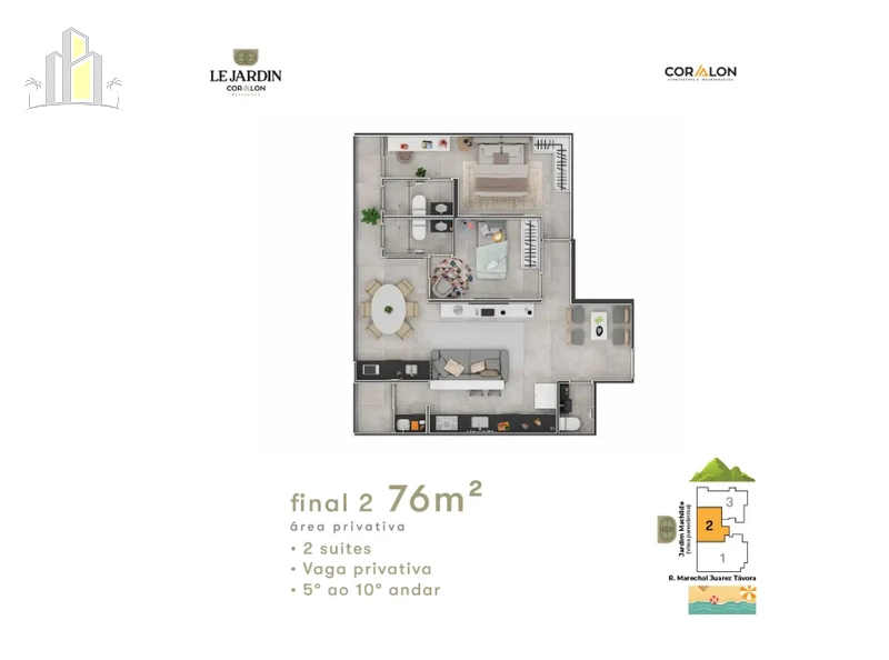 Apartamento Alto Padrão 2 Suítes à Venda Canto do Forte Praia Grande: 24ª foto da galeria de imagens do imóvel