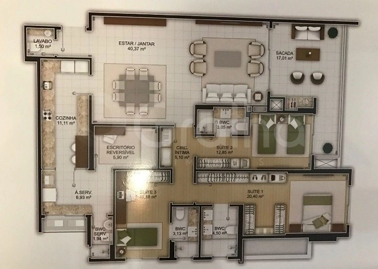 Apartamento na Agronômica a venda com 3 suítes e 2 vagas  168 m²: 47ª foto da galeria de imagens do imóvel