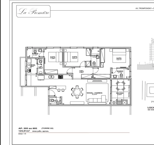Apartamento no Centro  com 3 suítes, 2 vagas de garagem: 28ª foto da galeria de imagens do imóvel
