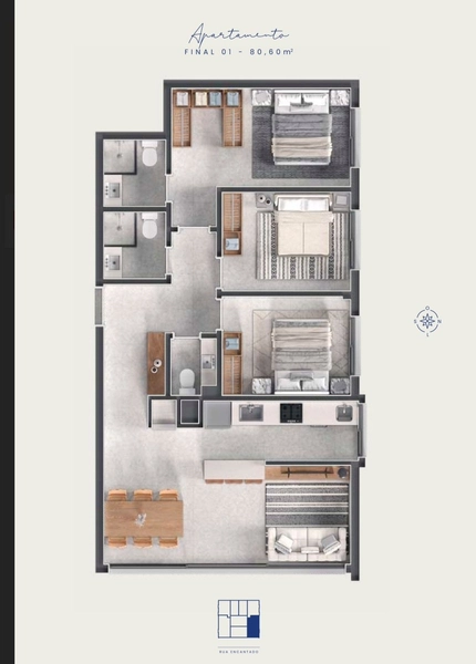 Apartamento 3 dormitórios NA PLANTA, com 100 MESES PARA PAGAR!: 19ª foto da galeria de imagens do imóvel