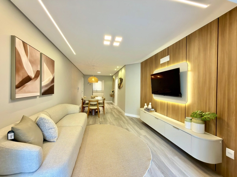 Apartamento decorado, de frente, 3 dormitórios, pertinho da praia!: 1ª foto da galeria de imagens do imóvel