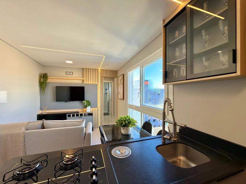 Apartamento decorado, 1 dormitório, com box, no Centro de Capão!: 5ª foto da galeria de imagens do imóvel