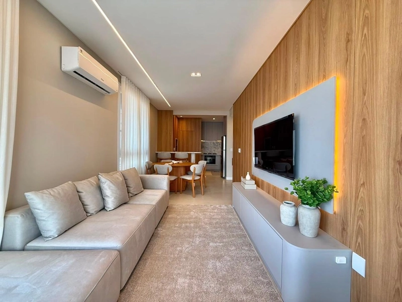 Apartamento decorado, 2 dormitórios, de frente, na Zona nova, em Capão: 1ª foto da galeria de imagens do imóvel