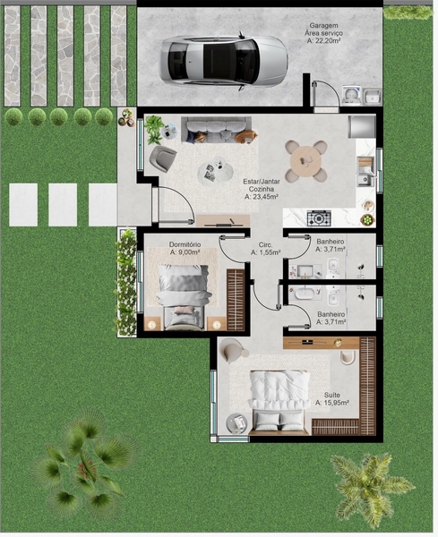 Casa de esquina no bairro Firenze: 5ª foto da galeria de imagens do imóvel