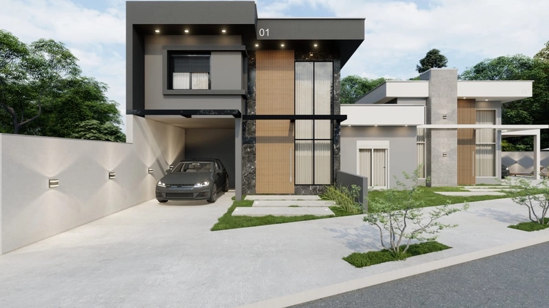 Sobrado com 3 dormitórios e piscina: 2ª foto da galeria de imagens do imóvel