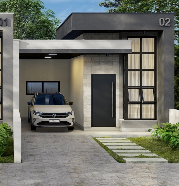 Casa nova com 3 dormitórios: 2ª foto da galeria de imagens do imóvel