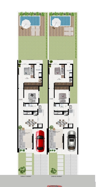 Casas planas com 2 dormitórios em campo bom: 5ª foto da galeria de imagens do imóvel