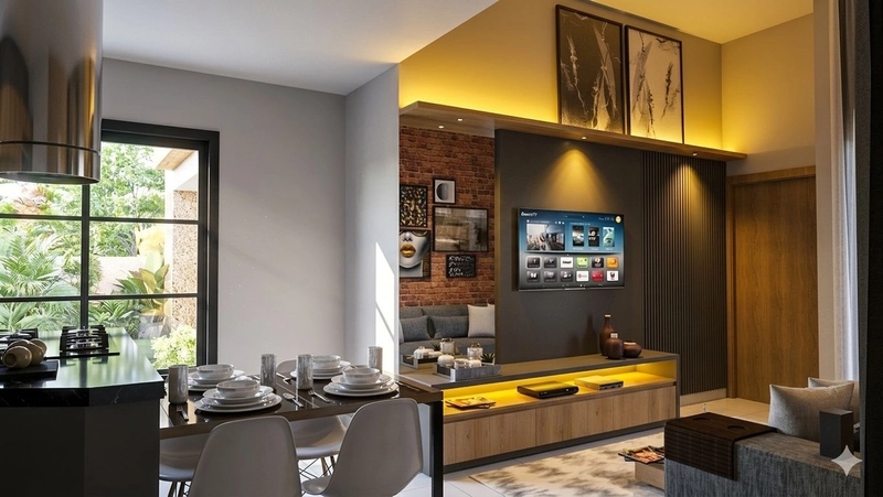 casa na planta com 3 dormitorios e patio nos fundos: 6ª foto da galeria de imagens do imóvel
