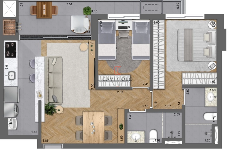Apartamento com 2 dormitórios ( 1 suíte) no Bigorrilho: 8ª foto da galeria de imagens do imóvel