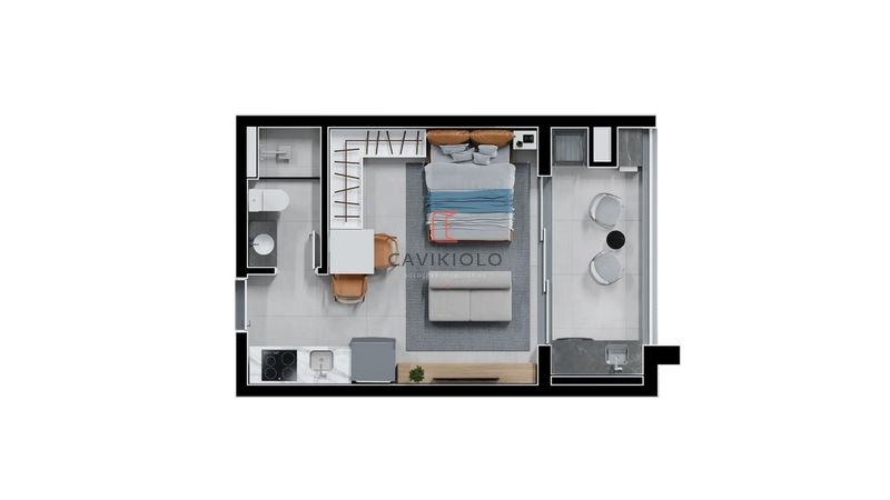 Studio no Novo Mundo: 2ª foto da galeria de imagens do imóvel