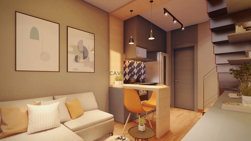 Apartamento Studio Duplex a venda no Portão: 2ª foto da galeria de imagens do imóvel