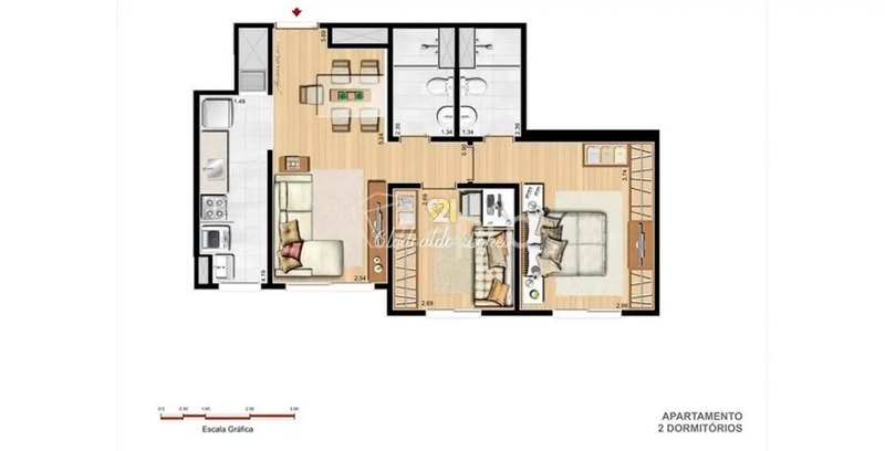 Apartamento 2 quartos, suíte, vaga, Jardim Planalto, Porto Alegre: 36ª foto da galeria de imagens do imóvel