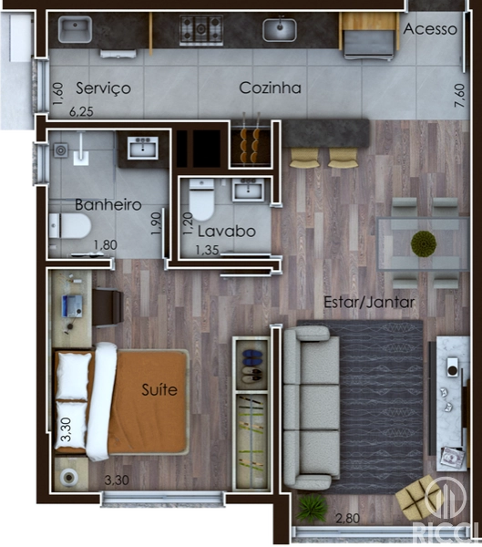 APARTAMENTO 1 DORMITÓRIO COM GARAGEM - CENTRO/VERGUEIRO: 14ª foto da galeria de imagens do imóvel