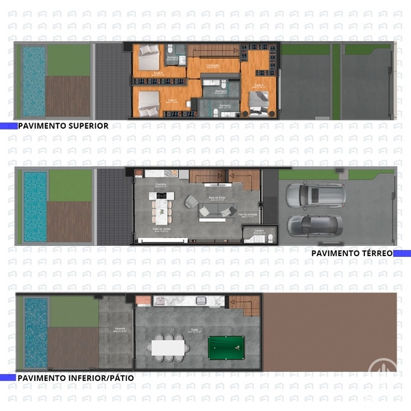 SOBRADO TRIPLEX COM PISCINA SEMI MOBILIADO - CIDADE NOVA: 7ª foto da galeria de imagens do imóvel