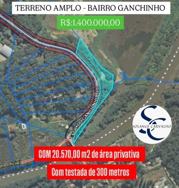 OPORTUNIDADE ÚNICA - TERRENO AMPLO BAIRRO GANCHINHO: 1ª foto da galeria de imagens do imóvel