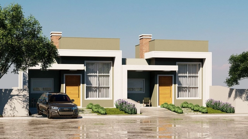 Casa nova com 2 dormitórios: 4ª foto da galeria de imagens do imóvel