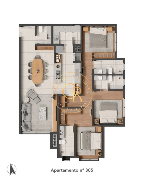 Apartamento com 03 dormitórios no Centro em Gramado!: 3ª foto da galeria de imagens do imóvel