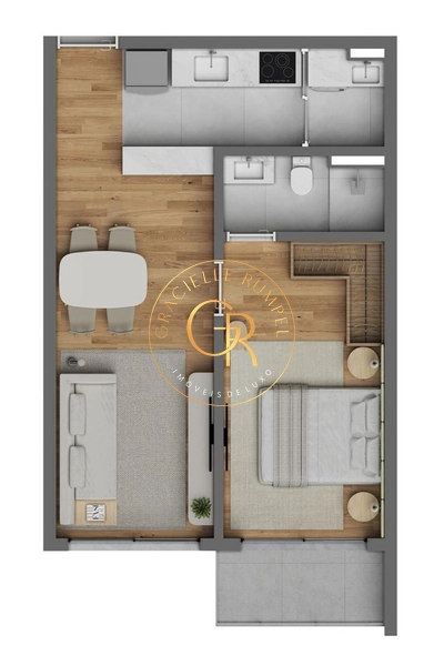 Apartamento na planta com 01 dormitório no coração de Canela!: 12ª foto da galeria de imagens do imóvel