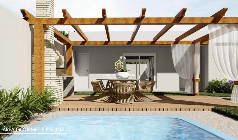 Linda casa na praia de Arroio Teixeira: 2ª foto da galeria de imagens do imóvel