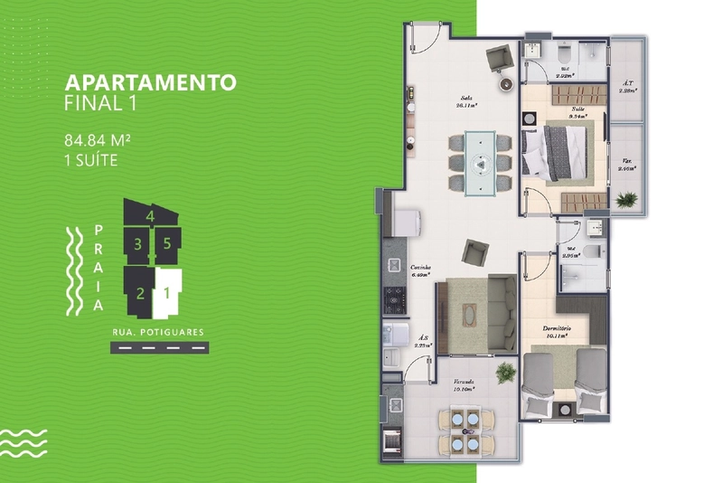 Apartamento 2 dorm sendo 1 suíte, 63 m2, a partir de R$ R$481.708,81: 11ª foto da galeria de imagens do imóvel