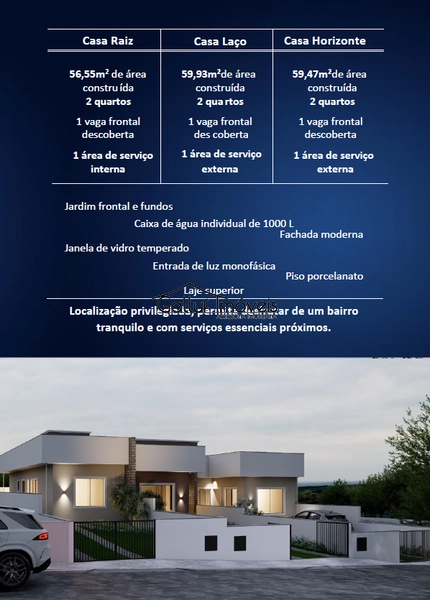 Casa de 2 quartos, nova, Pedregal, São José, SC: 1ª foto da galeria de imagens do imóvel