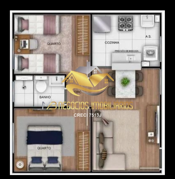 APARTAMENTO À VENDA – SERRARIA, SÃO JOSÉ: 1ª foto da galeria de imagens do imóvel