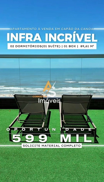 APARTAMENTO À VENDA EM CAPÃO DA CANOA, SACADA DE FRENTE COM TERRAÇO: 31ª foto da galeria de imagens do imóvel