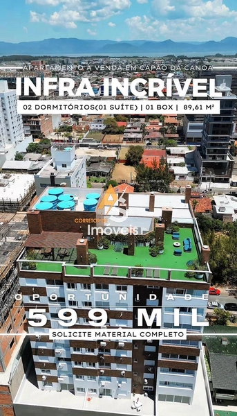 APARTAMENTO À VENDA EM CAPÃO DA CANOA, SACADA DE FRENTE COM TERRAÇO: 33ª foto da galeria de imagens do imóvel