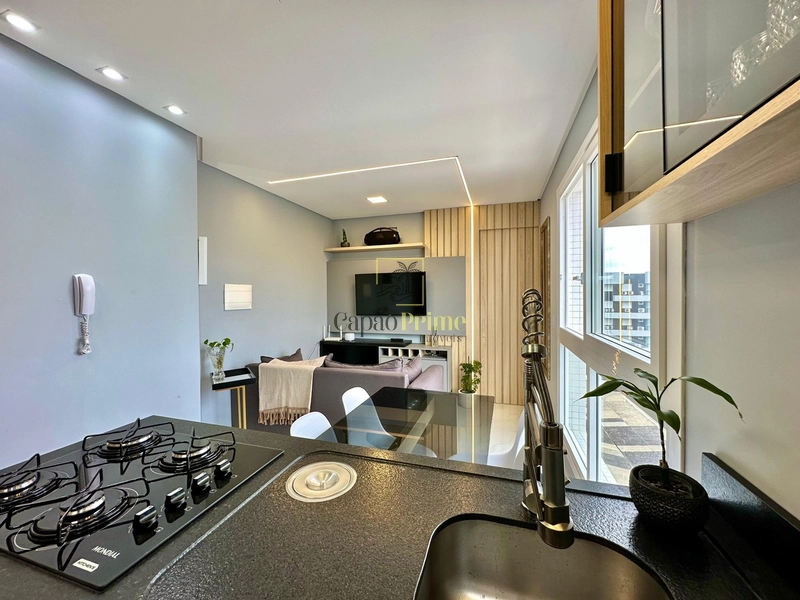 Apartamento 1 dormitório decorado: 2ª foto da galeria de imagens do imóvel