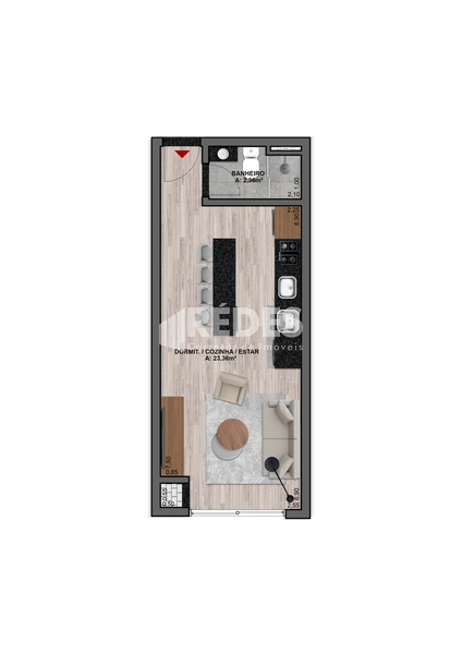 Apto loft: 6ª foto da galeria de imagens do imóvel
